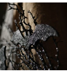 Ветка декоративная Yes! Fun Хэллоуин Black Night 94см черная глиттер купить в интернет магазине подарков ПраздникШоп