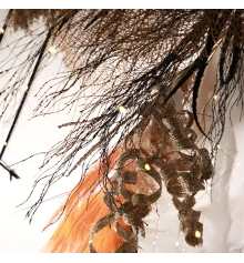 Ветка декоративная Yes! Fun Black Shine 102см черная глиттер+пайетки купить в интернет магазине подарков ПраздникШоп