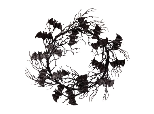 Венок декоративный Yes! Fun Хэллоуин Летучие мыши d-51см черный купить в интернет магазине подарков ПраздникШоп