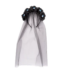 Обруч Yes! Fun Хэллоуин Черная вдова с фатой купить в интернет магазине подарков ПраздникШоп