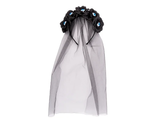 Обруч Yes! Fun Хэллоуин Черная вдова с фатой купить в интернет магазине подарков ПраздникШоп