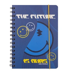 Блокнот Yes А5 80 листов на cпирали с резинкой Smiley World клетка купить в интернет магазине подарков ПраздникШоп