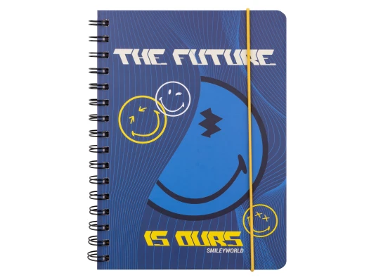 Блокнот Yes А5 80 листов на cпирали с резинкой Smiley World клетка купить в интернет магазине подарков ПраздникШоп