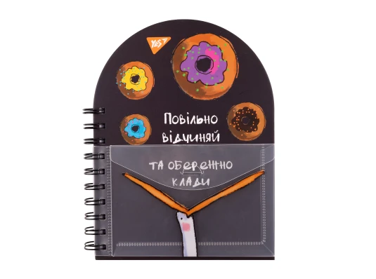 Блокнот Yes В6+ двойная спираль с пластиковым карманом Гусь точка купить в интернет магазине подарков ПраздникШоп