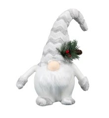 Новогодняя мягкая игрушка Novogod‘ko Гном белый 35см LED тело купить в интернет магазине подарков ПраздникШоп