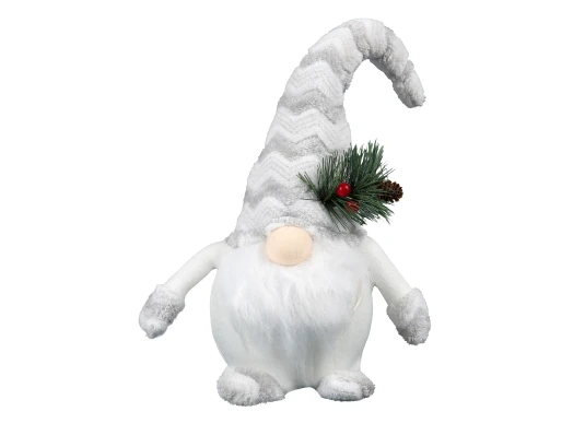 Новогодняя мягкая игрушка Novogod‘ko Гном белый 35см LED тело купить в интернет магазине подарков ПраздникШоп