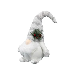 Новогодняя мягкая игрушка Novogod‘ko Гном белый 35см LED тело купить в интернет магазине подарков ПраздникШоп