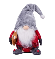 Новогодняя мягкая игрушка Novogod‘ko Гном с игрушкой 54см купить в интернет магазине подарков ПраздникШоп