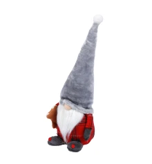Новогодняя мягкая игрушка Novogod‘ko Гном с игрушкой 54см купить в интернет магазине подарков ПраздникШоп