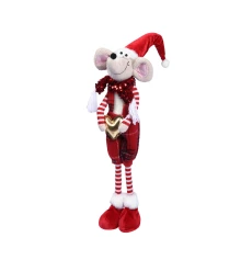 Новогодняя мягкая игрушка Novogod‘ko Мышонок Мальчик в красном 56см купить в интернет магазине подарков ПраздникШоп