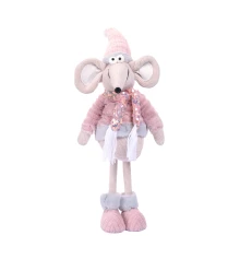 Новогодняя мягкая игрушка Novogod‘ko Мышонок Мальчик в розовом 59см купить в интернет магазине подарков ПраздникШоп