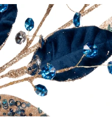 Ветка декоративная Yes!Fun Листья с кристаллами купить в интернет магазине подарков ПраздникШоп