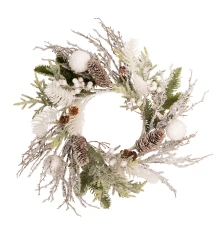 Венок декоративный Yes!Fun с белыми шарами купить в интернет магазине подарков ПраздникШоп