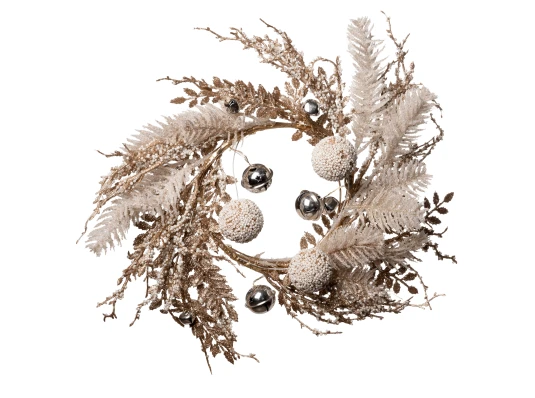 Венок декоративный Yes!Fun золотой купить в интернет магазине подарков ПраздникШоп