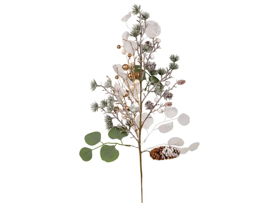Ветка декоративная Yes!Fun с шишкой купить в интернет магазине подарков ПраздникШоп