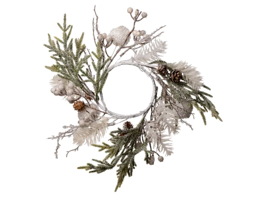 Венок декоративный Yes!Fun с белыми шарами купить в интернет магазине подарков ПраздникШоп