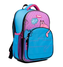 Рюкзак школьный полукаркасный 1Вересня S-97 Pink and Blue купить в интернет магазине подарков ПраздникШоп