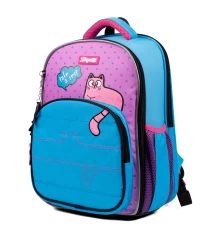 Рюкзак школьный полукаркасный 1Вересня S-97 Pink and Blue купить в интернет магазине подарков ПраздникШоп