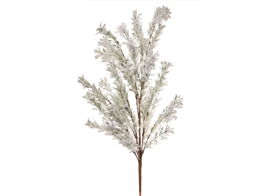 Ветка декоративная Yes! Fun Мелкие листочки заснеженная купить в интернет магазине подарков ПраздникШоп