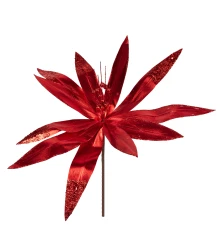Цветок декоративный Yes! Fun Рождественская звезда красный купить в интернет магазине подарков ПраздникШоп