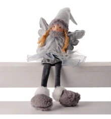 Новогодняя игрушка Novogod‘ko Ангел серебро купить в интернет магазине подарков ПраздникШоп