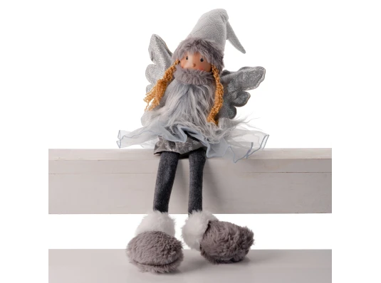 Новогодняя игрушка Novogod‘ko Ангел серебро купить в интернет магазине подарков ПраздникШоп