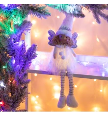 Новогодняя мягкая Novogod‘ko Ангел в белом 55 см LED тело сидит купить в интернет магазине подарков ПраздникШоп