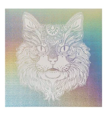 Раскраска антистресс SANTI Holographic Animals серебряная 24 л. купить в интернет магазине подарков ПраздникШоп