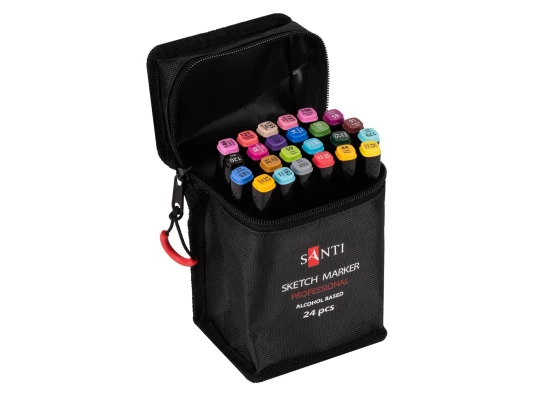 Набор маркеров SANTI спиртовые в сумке 24 шт купить в интернет магазине подарков ПраздникШоп