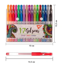 Набор гелевых ручек YES 17 штук купить в интернет магазине подарков ПраздникШоп