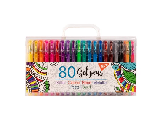 Набор гелевых ручек YES 80 штук купить в интернет магазине подарков ПраздникШоп