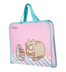 Папка-портфель Yes Pusheen Stormy FC на молнии с тканевыми ручками купить в интернет магазине подарков ПраздникШоп