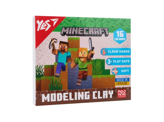 Пластилин Yes Minecraft 16 цветов 320 г купить в интернет магазине подарков ПраздникШоп