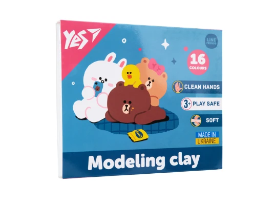 Пластилин Yes Line Friends 16 цветов 320 г купить в интернет магазине подарков ПраздникШоп