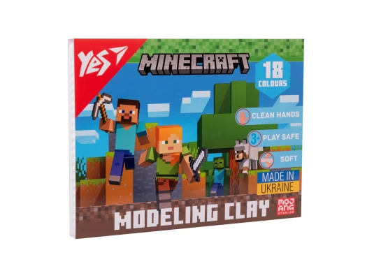 Пластилин Yes Minecraft 18 цветов 360 г купить в интернет магазине подарков ПраздникШоп
