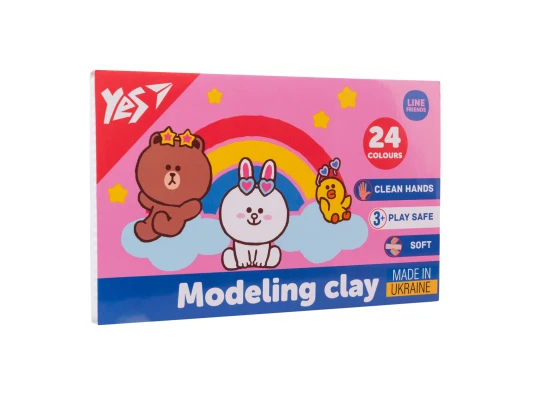 Пластилин Yes Line Friends 24 цвета 480 г купить в интернет магазине подарков ПраздникШоп