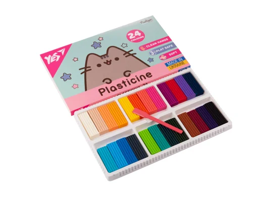 Пластилин Yes Pusheen 24 цвета 480 г купить в интернет магазине подарков ПраздникШоп
