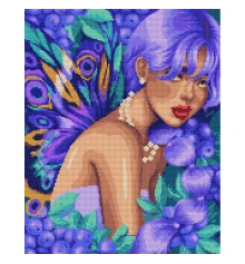 Алмазная мозаика SANTI Лиловая фея 40*50см на подрамнике ©pollypop92 купить в интернет магазине подарков ПраздникШоп