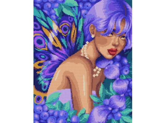 Алмазная мозаика SANTI Лиловая фея 40*50см на подрамнике ©pollypop92 купить в интернет магазине подарков ПраздникШоп