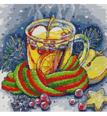 Алмазная мозаика SANTI Ароматный чай 40*40см на подрамнике купить в интернет магазине подарков ПраздникШоп