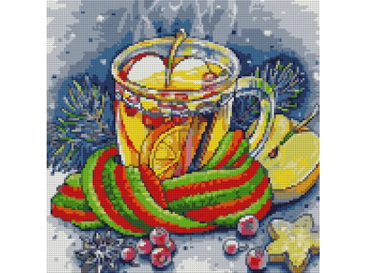 Алмазная мозаика SANTI Ароматный чай 40*40см на подрамнике купить в интернет магазине подарков ПраздникШоп