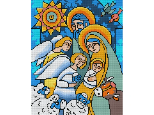 Алмазная мозаика SANTI Рождество 40*50см на подрамнике ©mosyakart купить в интернет магазине подарков ПраздникШоп