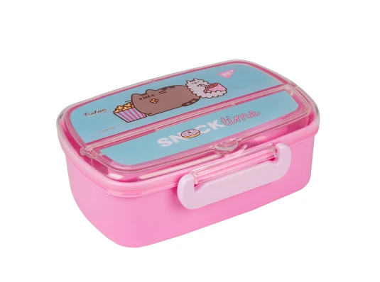 Ланч-бокс Yes Pusheen 750 мл с приборами купить в интернет магазине подарков ПраздникШоп