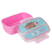 Ланч-бокс Yes Pusheen 750 мл с приборами купить в интернет магазине подарков ПраздникШоп