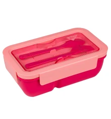 Ланч-бокс Yes Fusion 850 мл с приборами розовый купить в интернет магазине подарков ПраздникШоп