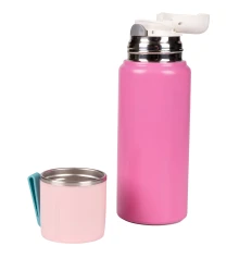 Термос Yes Fusion с чашкой 420 мл розовый купить в интернет магазине подарков ПраздникШоп