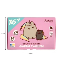 Краски гуашевые Yes Pusheen 24 цвета 20 мл купить в интернет магазине подарков ПраздникШоп