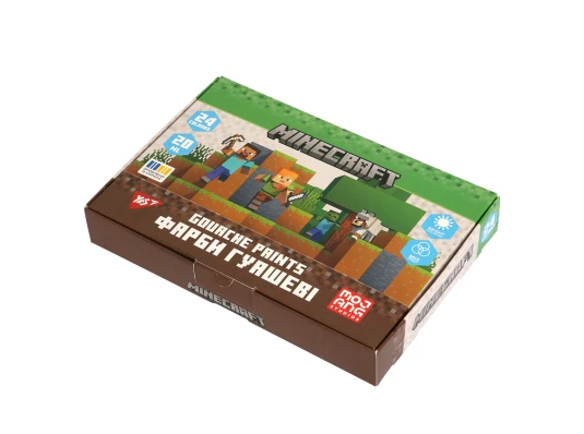Краски гуашевые Yes Minecraft 24 цвета 20 мл купить в интернет магазине подарков ПраздникШоп