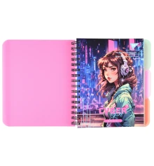 Тетрадь для записей YES Cyber girl А5 144 листа пластиковая обложка купить в интернет магазине подарков ПраздникШоп