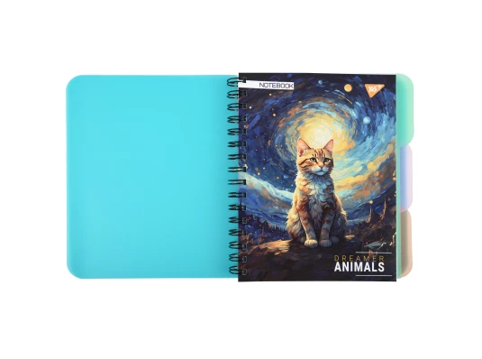 Тетрадь для записей YES Dreamer animals А5 144 листа пластиковая обложка купить в интернет магазине подарков ПраздникШоп